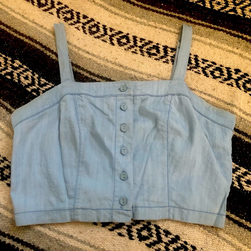 button up crop top